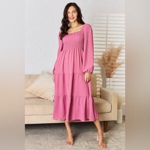 Culture Code Ruffle Trim Smocked Tiered Dress